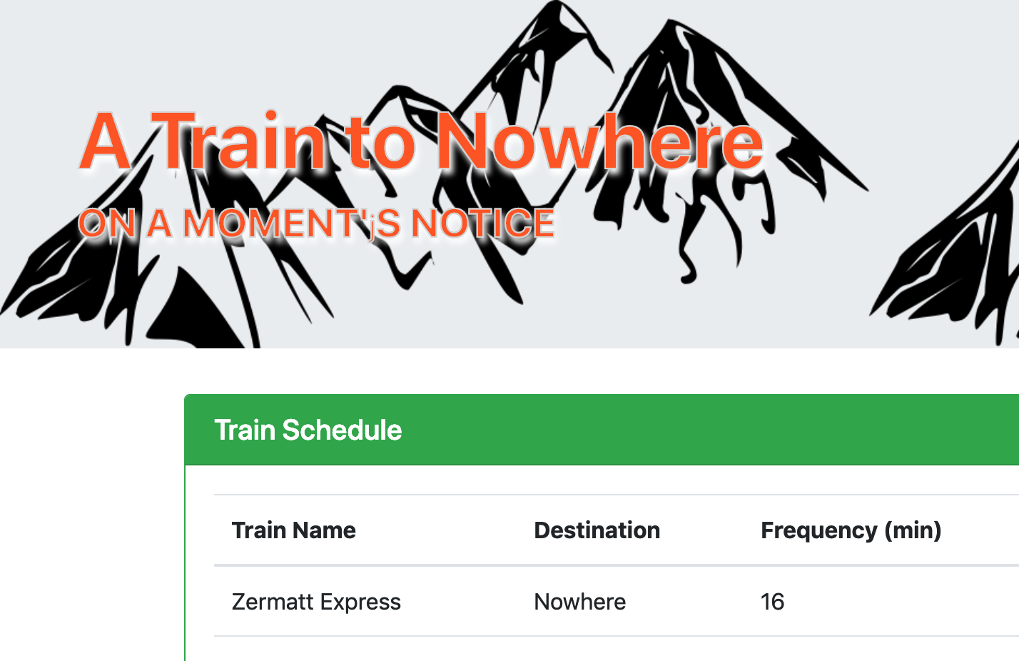 Train Scheduler